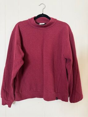 Women's Sports Mock Neck Sweatshirt - Wine